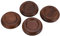 Nutriess Protector de suelo antideslizante de nogal negro, 4 unidades, posavasos de madera para estabilidad de muebles