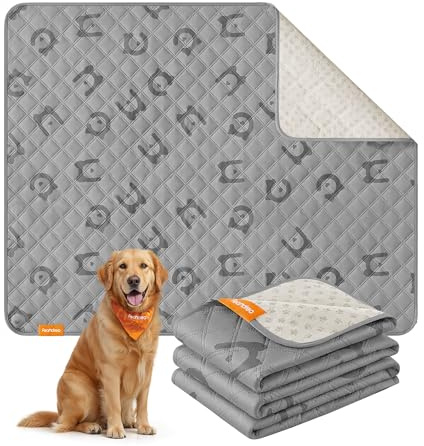 Feandrea Vattentät Hundfilt, 137 x 107 cm, Bilsitsöverdrag, Soffskydd, Maskintvättbar, Halkfri Baksida, Quiltad Design, Duvgrå PPB026GD01