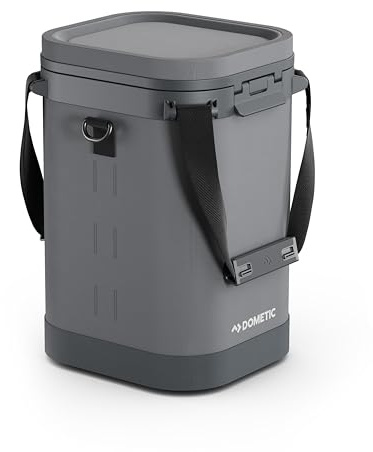 Dometic Recon Softside ZL - Kühltasche Klein 12L - Tragbare Isoliertasche mit abnehmbarem Deckel - Thermotasche für Auto, Strand, Picknick - Grau
