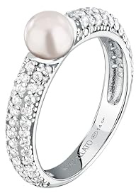 Morellato Anello Donna in Argento 925% riciclato, Collezione PERLA, Zirconi, Idee Regalo Fidanzata