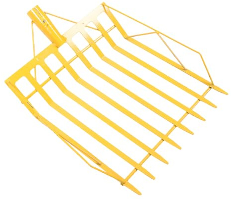 iplusmile Pelle à Maïs Multifonction pour Jardinage Et Agriculture Pelle à Main en Métal Robuste Jaune Compacte pour Ramasser Et Ameublir Le Sol Outil Agricole Pratique pour Verger Et Extérieur