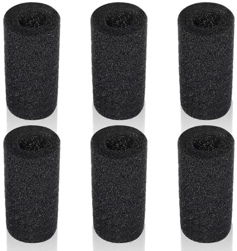 Sorcristy 6-Pack Pre-Filter Sponge for Aquarium Shrimp Fry Fish Tank Filter 0.8” Intake, Aquarium Pre Filter Sponge, High-Porosity Foam Roll Replacement Foam Cover, Easy to Clean