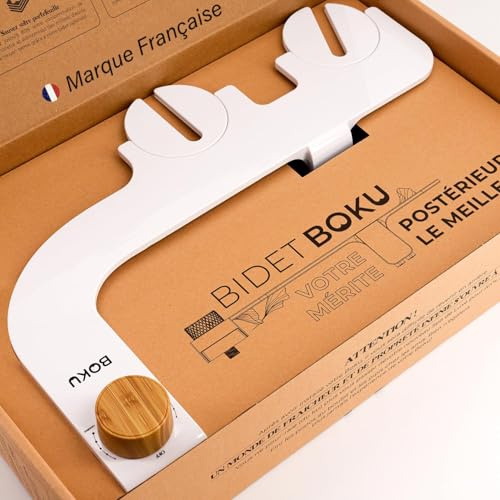 Boku Pulvérisateur Bidet Non Électrique avec Double Buses Rétractables Autonettoyantes - Nettoyage Avant et Arrière - Bouton Poussoir Réglable pour Eau Froide - Matériau ABS