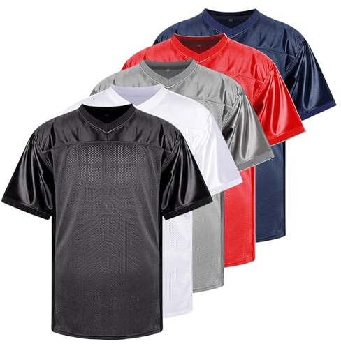 Herren-Sport-T-Shirt Hip-Hop Party Trikot, leeres Fußball-Trikot Blank Practice Football Jersey Mesh Athletic Sports Football T-Shirt