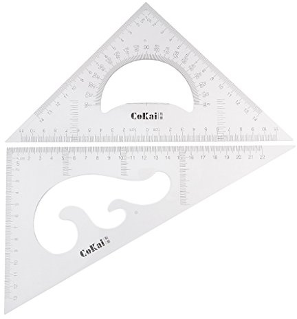 B Baosity 2 Pack Große Zeichendreieck Set, 30/60 und 45/90 Grad Set - 25 cm