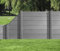 HORI WPC XXL Sichtschutz-Zaun, Steckzaun, Gartenzaun Komplettset beidseitig glatt 1x Schräg + 1x kl. Pfosten zum Aufschrauben Zaun: Anthrazit I Pf.: Anthrazit