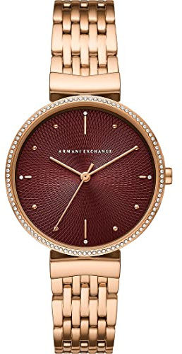 Montre en Acier inoxydable à Trois aiguilles Armani Exchange Pour Femmes, Taille de boîtier de 36 mm