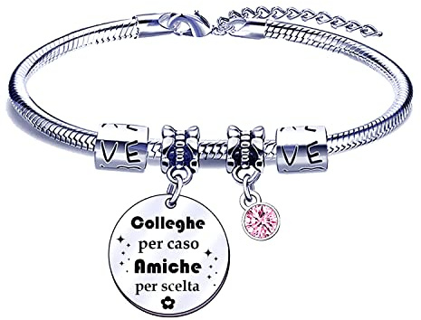 FGHJK Regali Natale 2025 Offerte Bracciale Colleghe Regalo Colleghe Regalo di Amicizia Colleghi Regali per Compleanno Anniversario Laurea Amica