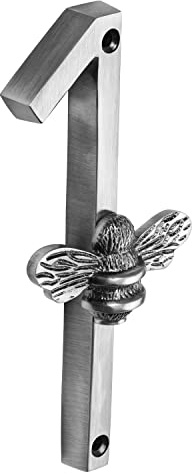 Pewter Brass bee House Number with Bee design | 5 inch Modern Door Sign Numbers Signs Plaques | Street Home Address Numeral (1)