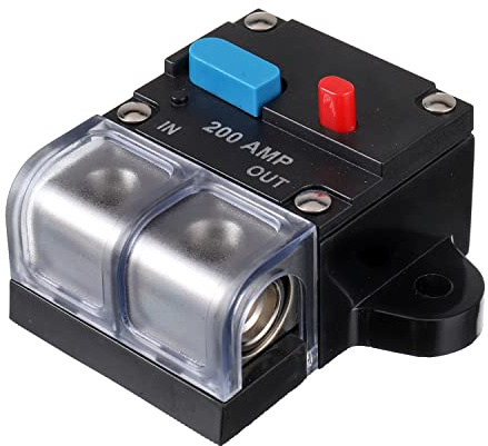 EPLZON 200 A 12V / 24V Leistungsschalter Rückstellbarer Leistungsschalter 200 A Selbstwiederherstellungs Leistungsschalter Manueller Reset Knopf für Auto Audio und Verstärkerschutz