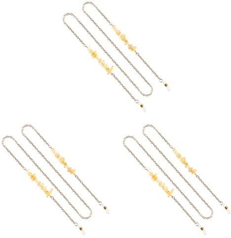 GALPADA 3 Stück Zarte Legierungskette Kristall Brillenkordel Exquisite Kette Für Sonnenbrillen Brillenzubehör Schützt Vor Verlust