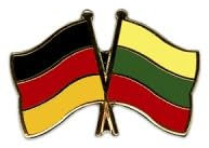 Freundschaftspin pins Deutschland - Litauen Flagge Fahne Anstecker Button Metall NEU Anstecknadel