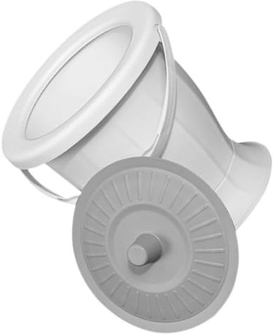 Healvian Toilette Portatile Per Adulto Con Coperchio Sigillato Vaso Da Notte in Plastica 9.25 Pollici Vaso Da Camera Facile Da Pulire Riutilizzabile Per Anziani Bambini E Viaggi