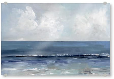 artboxONE Acrylglasbild 150x100 cm Abstrakt Blaue Meere Bild hinter Acrylglas - Bild Ozean küste Meer