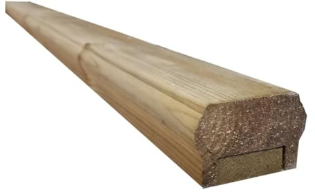 Snowdon Timber Treated Decking Handrail/Baserail (L) 2.39m (W) 70mm (T) 45mm 2 Pack