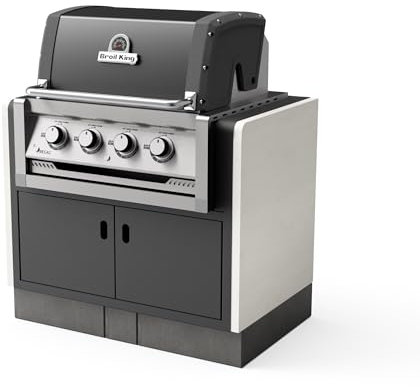 TUOZI - Einbaugrill für Gas Modell KITAWAY GAS Einbaugrill Regal 420 (Grau/Weiß - 98 x 73 x 119 cm) REF: T00205 - Für den Außenbereich