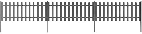 ShGaxin Lattenzaun mit Pfosten 3 Stück, Zaunelemente, Steckzaun, Teichzaun, Zaun Garten, Sicherheitszaun, Gartenzaun, Zäune Für Garten, WPC 600x60 cm