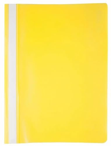 Papiertiger Schnellhefter PP für Schule und Büro (Standard, Gelb, 100er Pack)