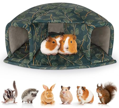 Unicorn Catcher Meerschweinchen-Versteck, großes Meerschweinchenbett, gemütliches Meerschweinchenhaus, warm, Meerschweinchentunnel, waschbar, Meerschweinchen-Zubehör für kleine Haustiere, Hamster