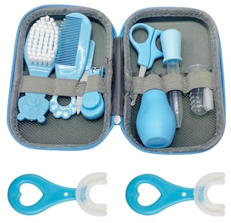 1 Ensemble De Bain Pour Bébé, 2 Brosses À Dents Pour Bébé, Produits Portables D'Extérieur Pour Bébé, Kit De Santé Et De Beauté Pour Bébé, Accessoires Pour Nouveau-Nés