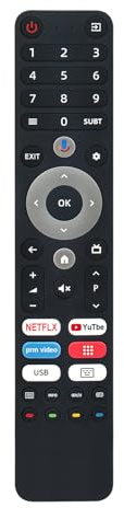 Sprach Fernbedienung Kompatibel mit OK. TV OTV-70GQU-5023C OTV-24GH-5023C | OTV-32GH-7023C OTV-50AU-7023C OTV-32GF-5023C OTV-40GF-5023C OTV-32CRS-FM OTV-42AF-7023C