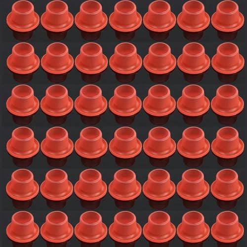 Auslaufsichere Dichtungsringe aus Silikon für Wasserhähne, Gewinderohr, wasserdicht, verhindert Tropfen, Unterlegscheiben, Leckagestopfen, Schnalle, Rot, 50 Stück