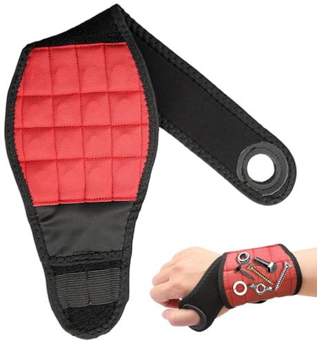 Magnetisches Armband für Werkzeuge,Magnetarmband für Werkzeuge,16-teiliges Armband mit starken Magneten - Elektriker-Armband, praktisches Gadget, Heimwerkerwerkzeuge zum Halten von Schrauben, Nägeln,