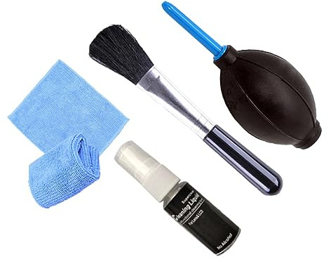 Artibetter Kit Nettoyage Écran Ordinateur 4 Pièces Brosse Électrique de Nettoyage en Plastique et Chiffon et Espaces Difficiles