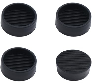 UFURMATE 1.5in Round Furniture Caster Cup 4PCS Black Rubber Furniture Coasters Chair Wheel Stopper Non Slip Floor Protector for Carpet, Hardwood Floor, Tile