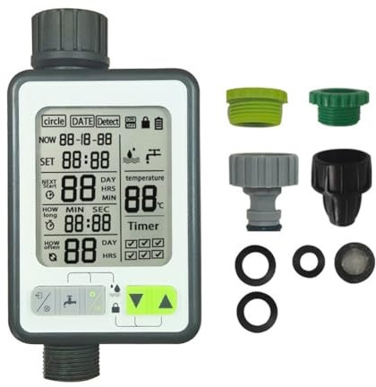 Sefdrert Regadera Automática, Temporizador de Riego para Jardín, Regadera para Balcón, Portátil, Controlador de de Riego Inteligente