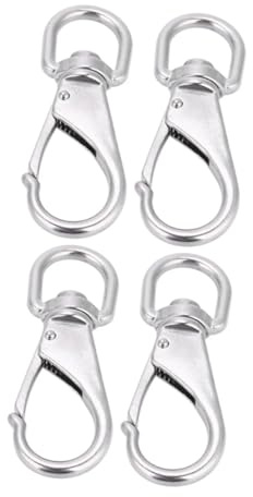 BESPORTBLE 4pcs Stainless Steel Swivel Eye Snap Hooks for Flagpole Dog Chain Hardware Heavy Duty Lanyard Clip