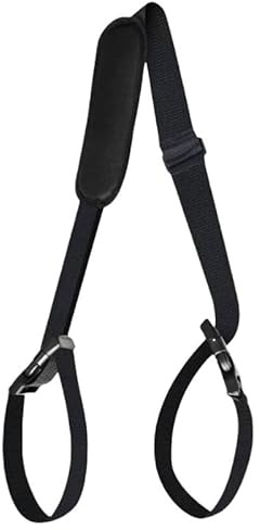 Chair Carrying Strap Adjustable Beach Chair Backpack Anti-Slip Shoulder Straps Replacement Universal for Foldable Bikes Scooter Camping Backpacking Picnics Outdoor Black