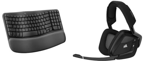 Logitech Wave Keys Wireless & CORSAIR VOID RGB ELITE Wireless Gaming