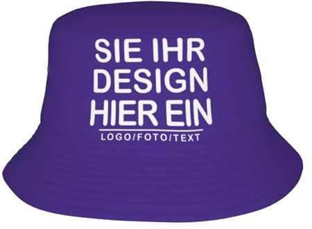 MOSGDBV Fischerhut personalisiert für Damen –Bucket hat personalisierte Selbst gestalten Sonnenhut Sie Ihr eigenes Design mit Text, Bild oder Logo – Perfekt für Outdoor und Reisen