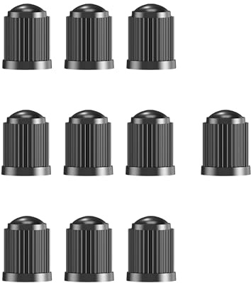 Xibao 10PCS Tappini Gomme Auto,Tappi Valvole Pneumatici Auto,Coperture Antipolvere Universali con Anello di Tenuta a O,Cappuccio Valvola Bici,Adatto per la Maggior Parte Delle Auto,Moto (10PCS)