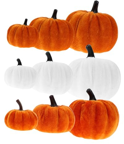 Cabilock 9piezas Adornos Calabaza Rellenos Decoración Calabaza Acción De Gracias Adorno Hogar