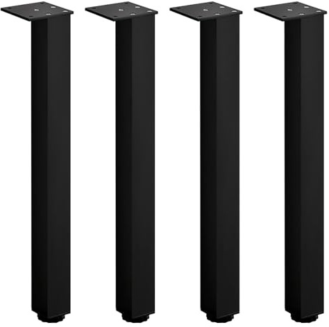 Pieds de Canapé Réglable, Lot de 4 Pieds Meuble Noir Pied de Cuisine Carré Pied Banc Aluminum Alloy | Anodisé Patte Armoire Hauteur: 3-40cm Commode Bureau De Gaming Machines à Laver 35cm/13.8