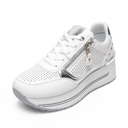 JOMIX Sneaker Damen Schuhe Sportschuhe Straßen Turnschuhe Walkingschuhe rutschfeste Elegant Frizeitschuhe für den Außenbereich