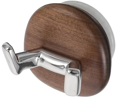 TOYANDONA Gancho de Ventosa de Madera sin Taladro para Paredes Lisas, Gancho Multiusos para Abrigos y Toallas, Soporte Resistente para Baño, Cocina y Entrada, Adhesión Segura en Azulejos