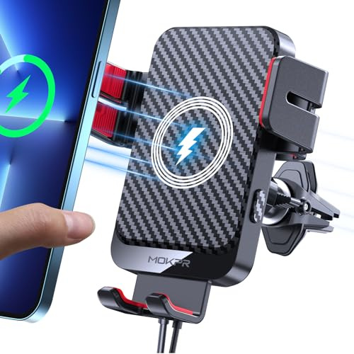 Handyhalterung Auto mit Ladefunktion, 15W Handyhalterung mit Ladefunktion