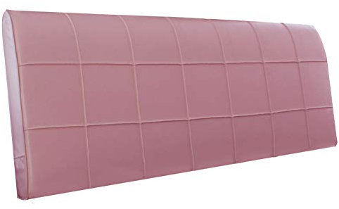 HAIPENG Rückenlehne Bett Kissen Ohne Kopfteil Nachttisch Abdeckung Leder Weich Gepolstert Lendenwirbelsäule Pads Kopfstütze, 5 Farben (Farbe : Pink, größe : 210x8x58cm)