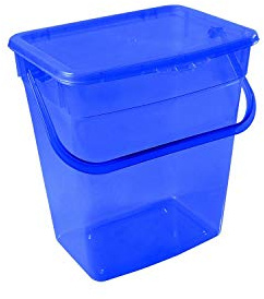 Plast Team Caja de almacenamiento para detergente en polvo con tapa, 6 L, color azul