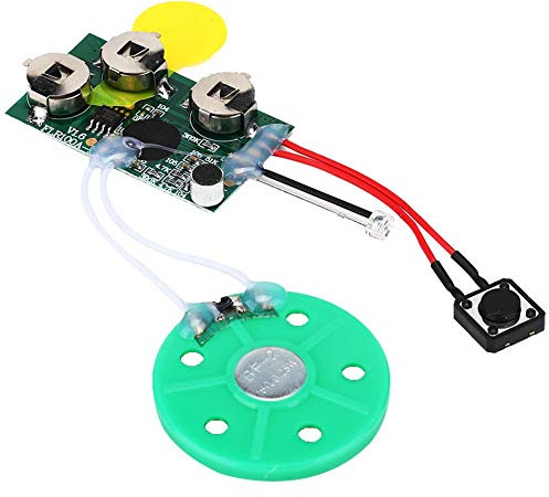 Tosuny DIY Grusskartenmodul, Grußkarten Chip 4 Minuten DIY Musik ReRekorde Light Sense Voice Sound Aufzeichnungs Chip Musik Ton Sprachaufnahme Spieler Chip Modul mit Lichtaktivierung(Einmal Spielen)
