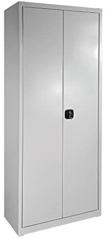 ADB Werkstattschrank Stahlschrank Werkzeugschrank mit Schlitzplatte lichtgrau 1930x380x780 mm