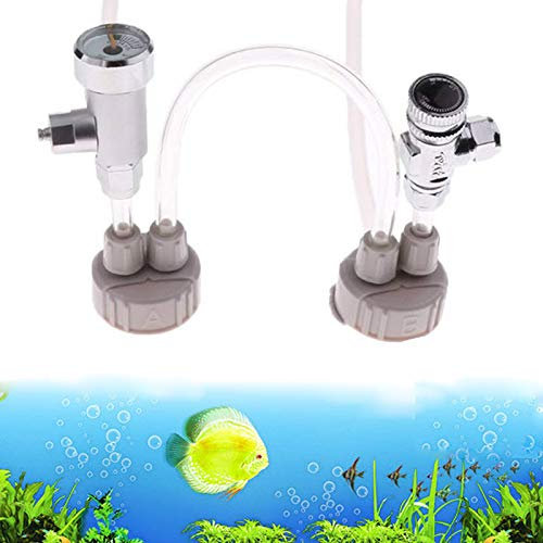 Powertool CO2 Generator Kit DIY CO2 Diffusor Aquarium Pflanze System Kit mit Messgerät Tube Ventil Flaschenkappen für Wassertiere und Pflanzen (D301)