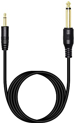 RIIEYOCA 1/8 to 1/4 TS Cable, Gold Plated 3.5mm Mono Male to 6.35mm Mono Male Audio Cable for Amplifier, Speaker,Guitar(2m/6.56ft)