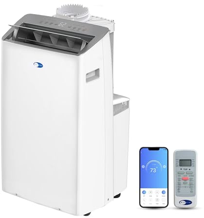 Whynter ARC-1030WN 12000 BTU (10000 BTU SACC) NEX Inverter Dual Hose Cooling Portable Air Conditioner, Dehumidifier, and Fan with Smart Wi-Fi, Up to 500 sq ft in White