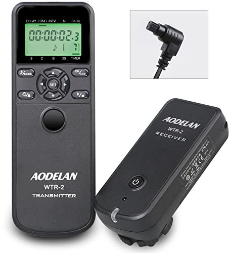 AODELAN Remote Shutter Release for Canon - Remote Control with Time Lapse Intervalometer Shutter Release Cable Compatible with Canon EOS R5, 5D Mark II, 7D, 50D, 6D MarK II, EOS R3