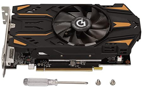 Carte Graphique RX550 4G, Mémoire 2128Bit 6000MHz Fréquence de Base 1071MHz Carte Graphique GDDR5 4G, Module de Refroidissement Intégré Ventilateur Unique Interface DP HDMI DVI