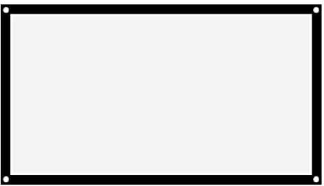 Schermo di proiezione 16:9, bianco, pieghevole, senza grinze, portatile, HD, morbido, per home theater, cinema, campeggio, all'aperto, film (152 cm)